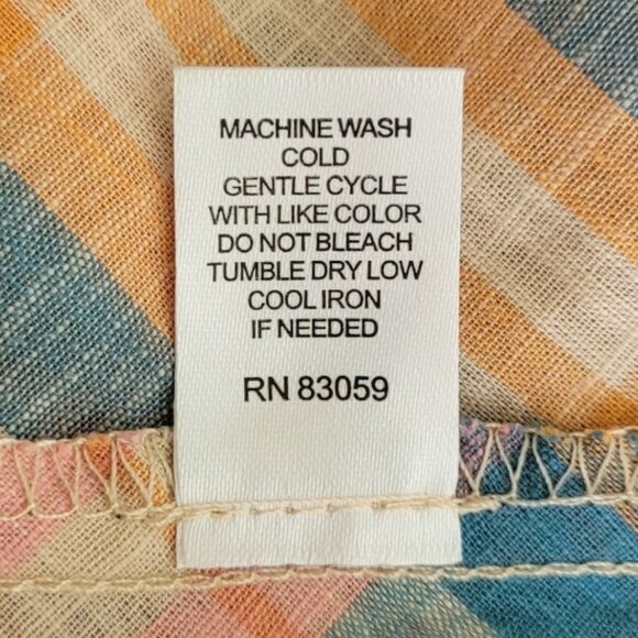 Drew Plaid Cotton Puff Sleeve Dress Size S NWT - Picture 8 of 10